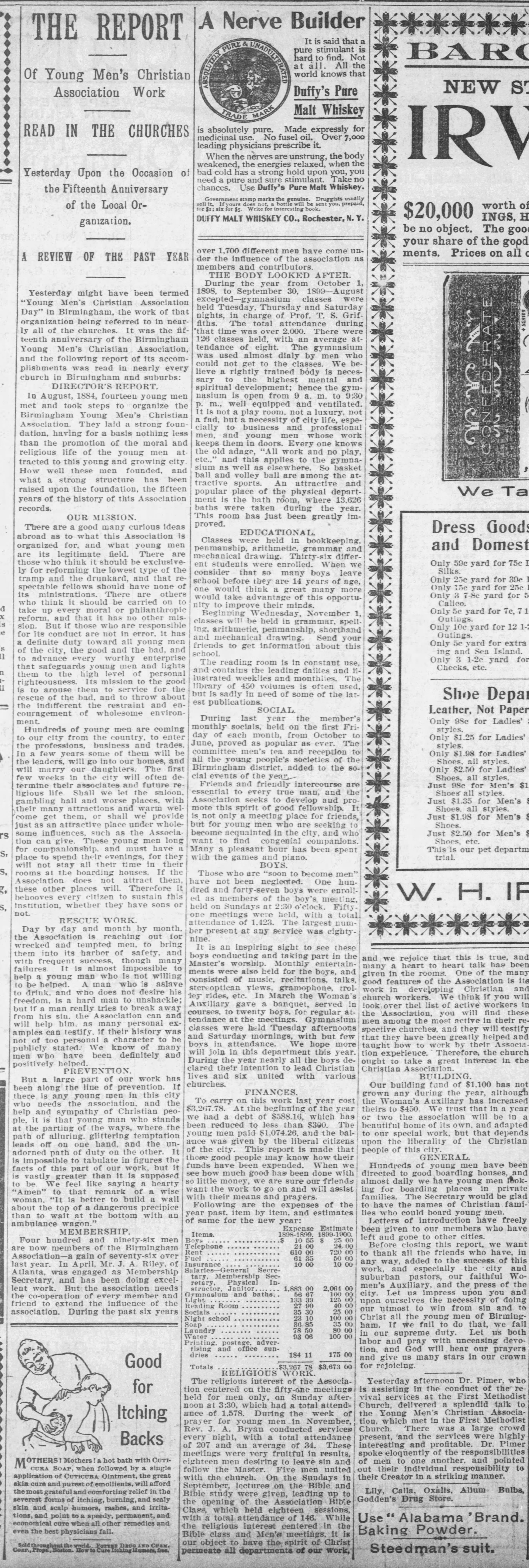 The Report of Young Men's Christian Association Work